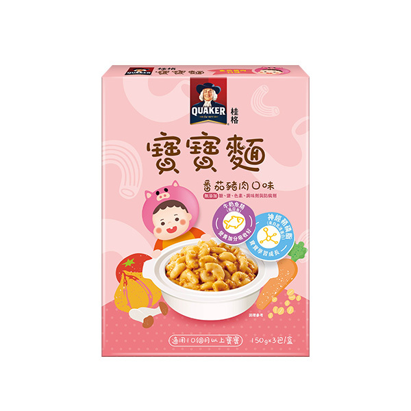 (任選7盒$1899)桂格寶寶麵 番茄豬肉1盒(150gX3包/盒)