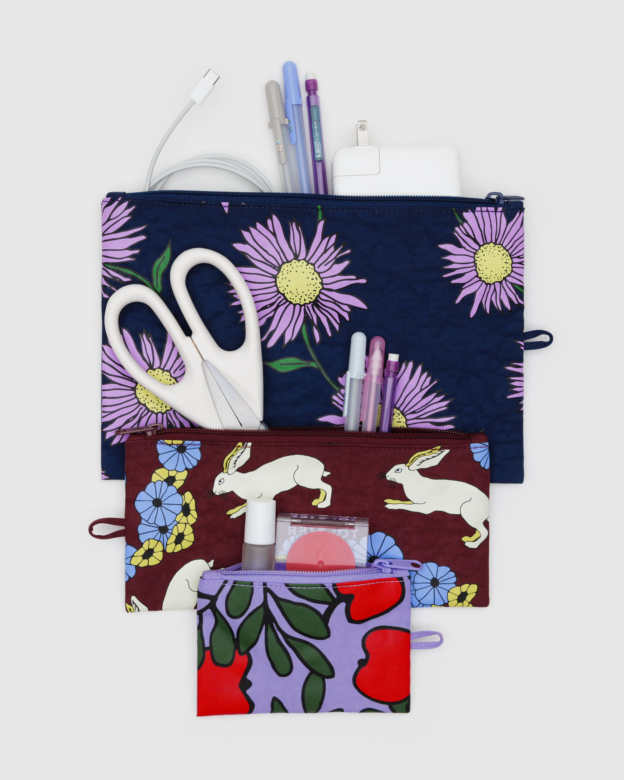 Flat Pouch Set - Night Orchard｜BAGGU