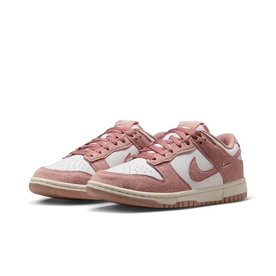 W Nike Dunk Low Rose Whisper 玫瑰粉 麂皮 Swoosh 金色 女鞋 IB4417-102