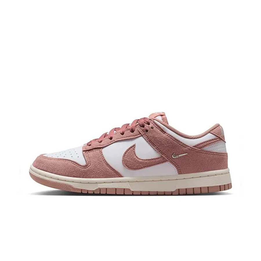 W Nike Dunk Low Rose Whisper 玫瑰粉 麂皮 Swoosh 金色 女鞋 IB4417-102