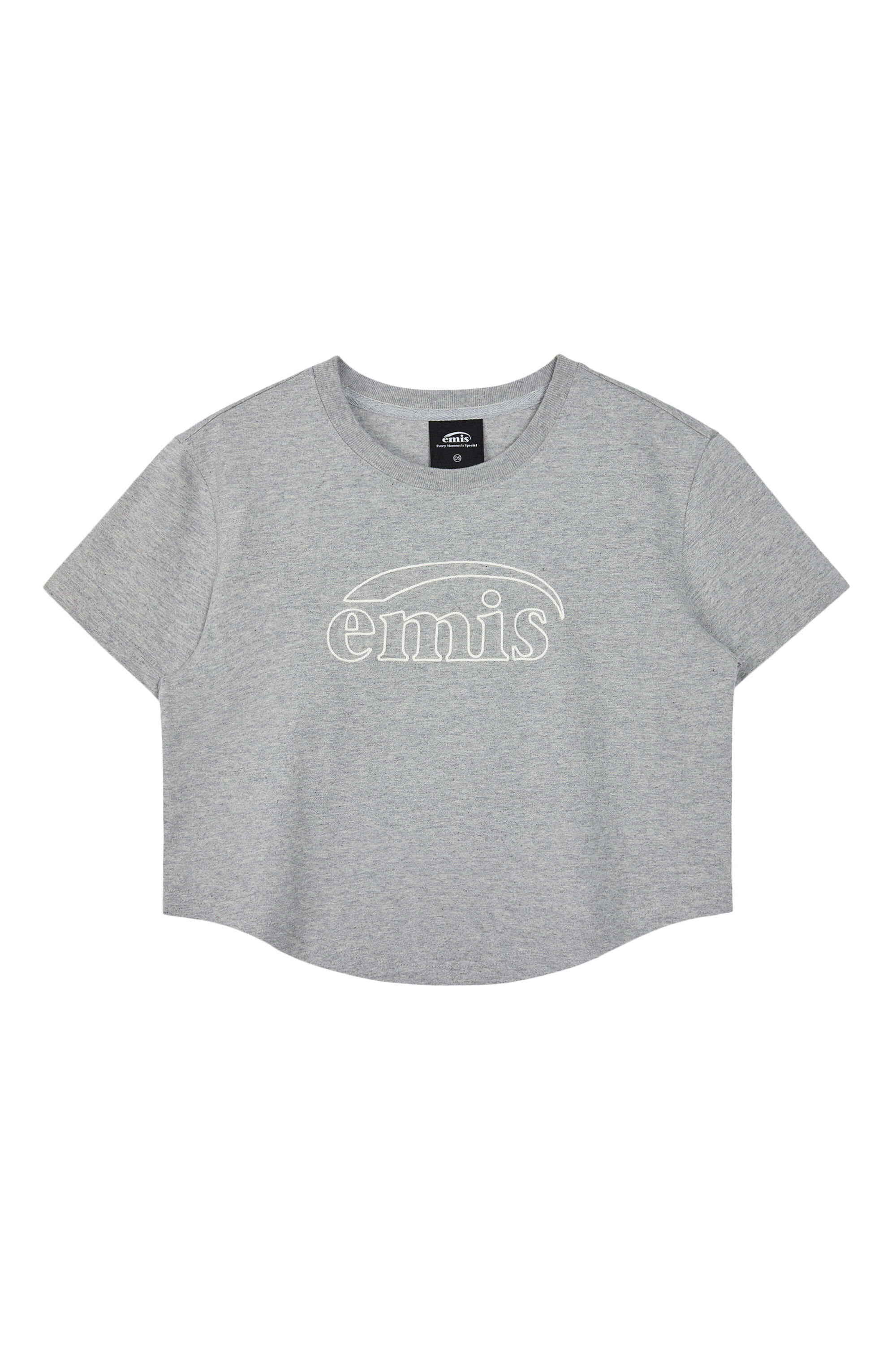 EMIS LETTERING RHINESTONE T-SHIRT-WHITE