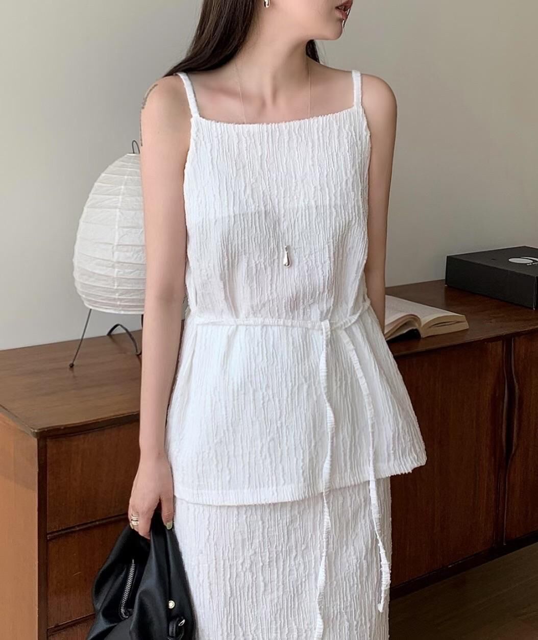 Venice sleeveless top&long skirt