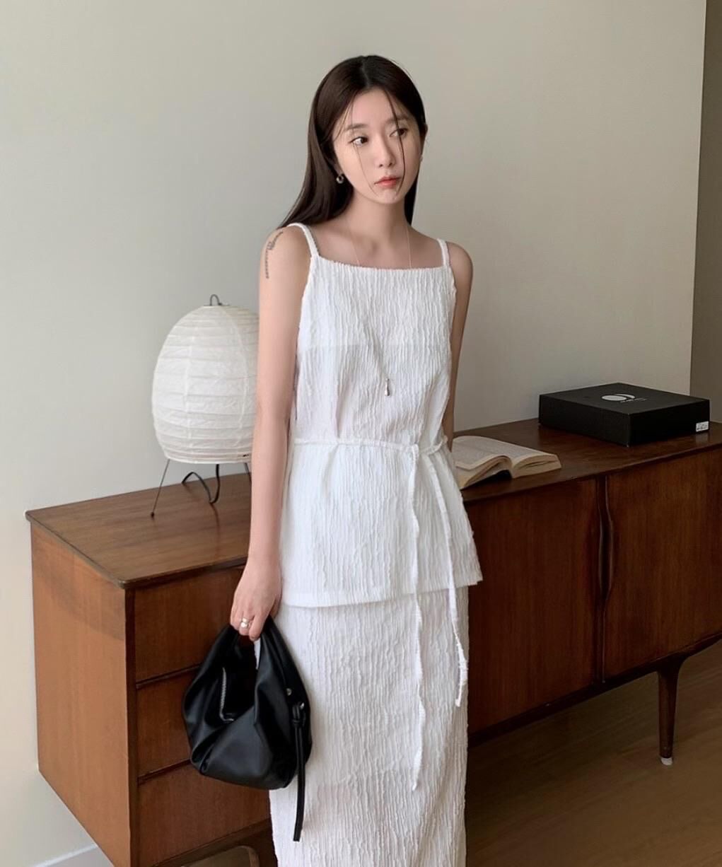 Venice sleeveless top&long skirt