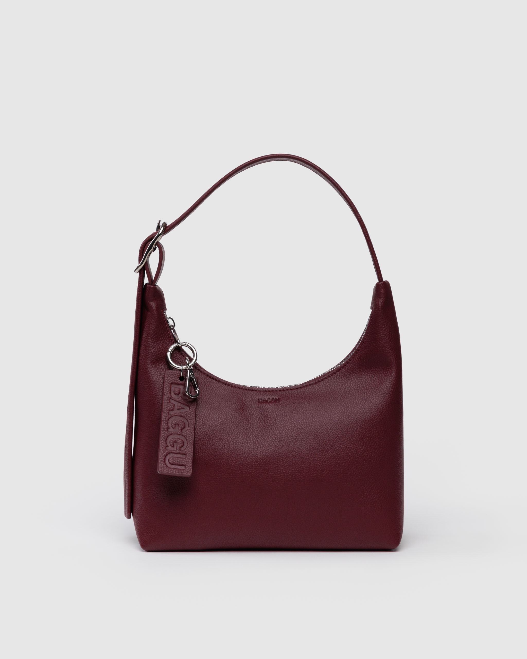 Mini Recycled Leather Shoulder Bag - Mahogany｜BAGGU