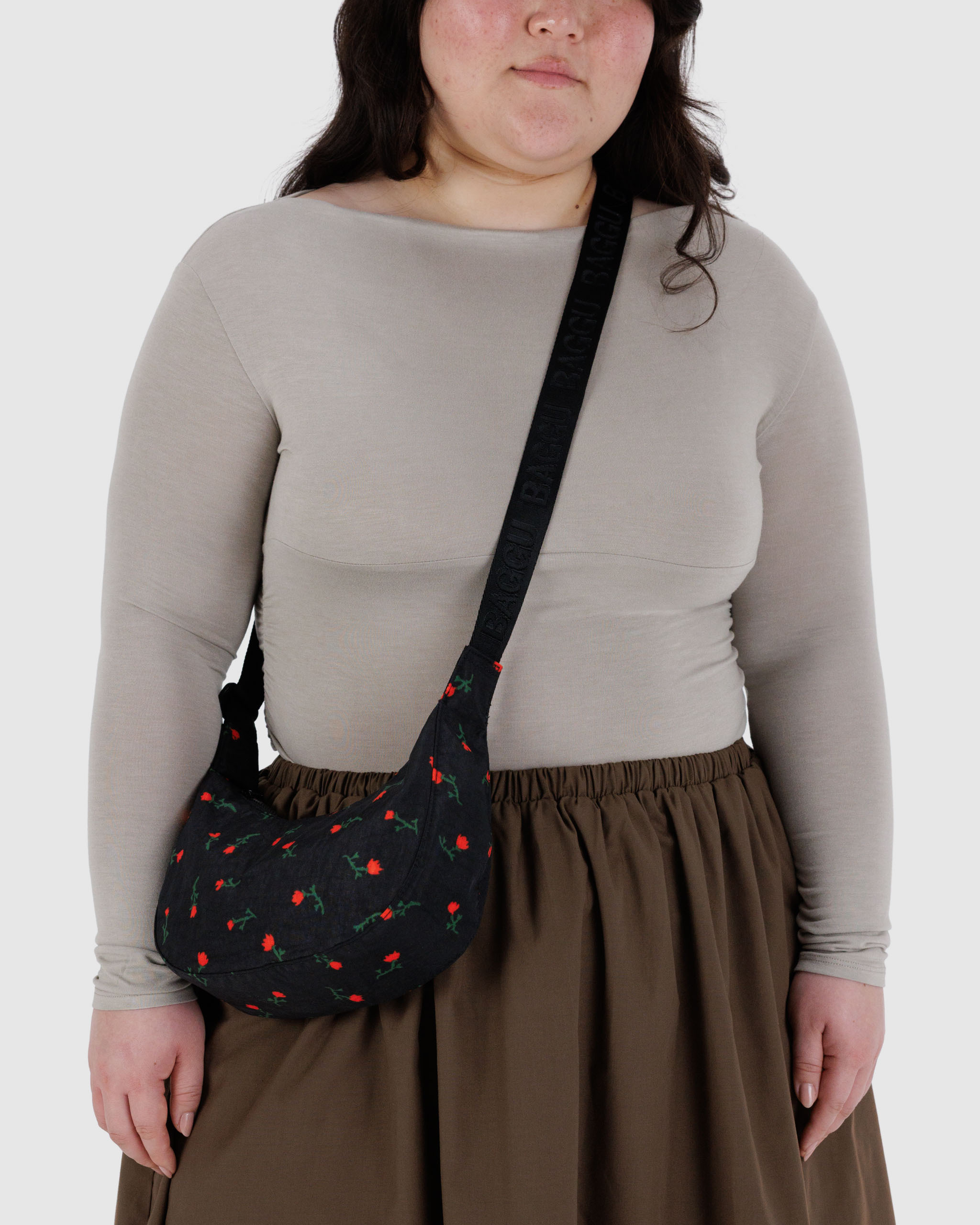 Small Nylon Crescent Bag - Painted Wildflower| BAGGU