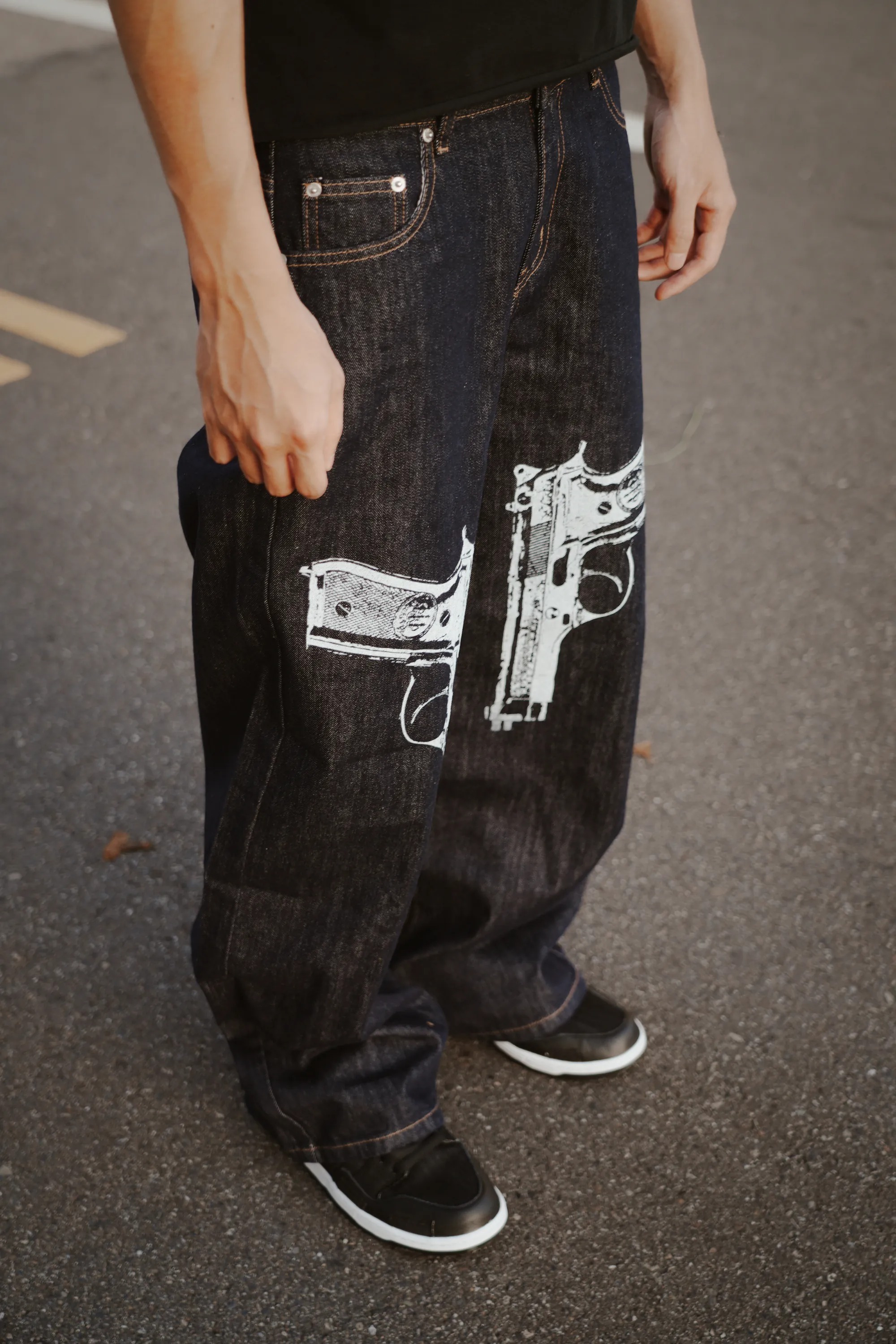 Bootlegway｜DOUBLE GLOCK Denim Jeans 雙槍單寧牛仔褲 (Denim)