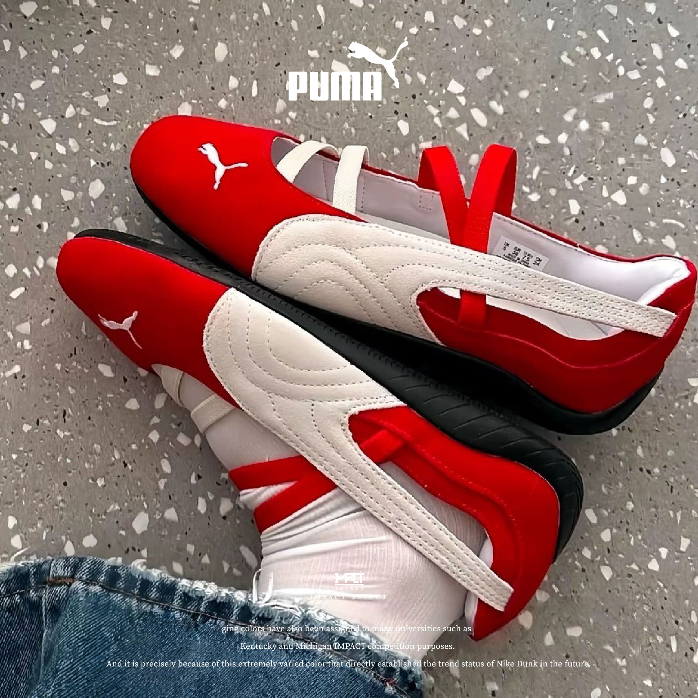 PUMA SPEEDCAT BALLET SD WNS 芭蕾舞 賽車鞋 瑪麗珍 平底鞋 紅白色 401287-07