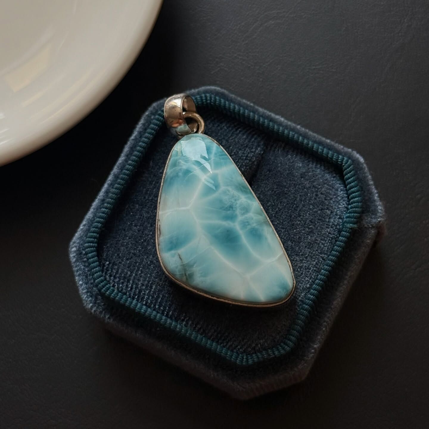 [原石] 拉利瑪海紋石 925銀項鏈