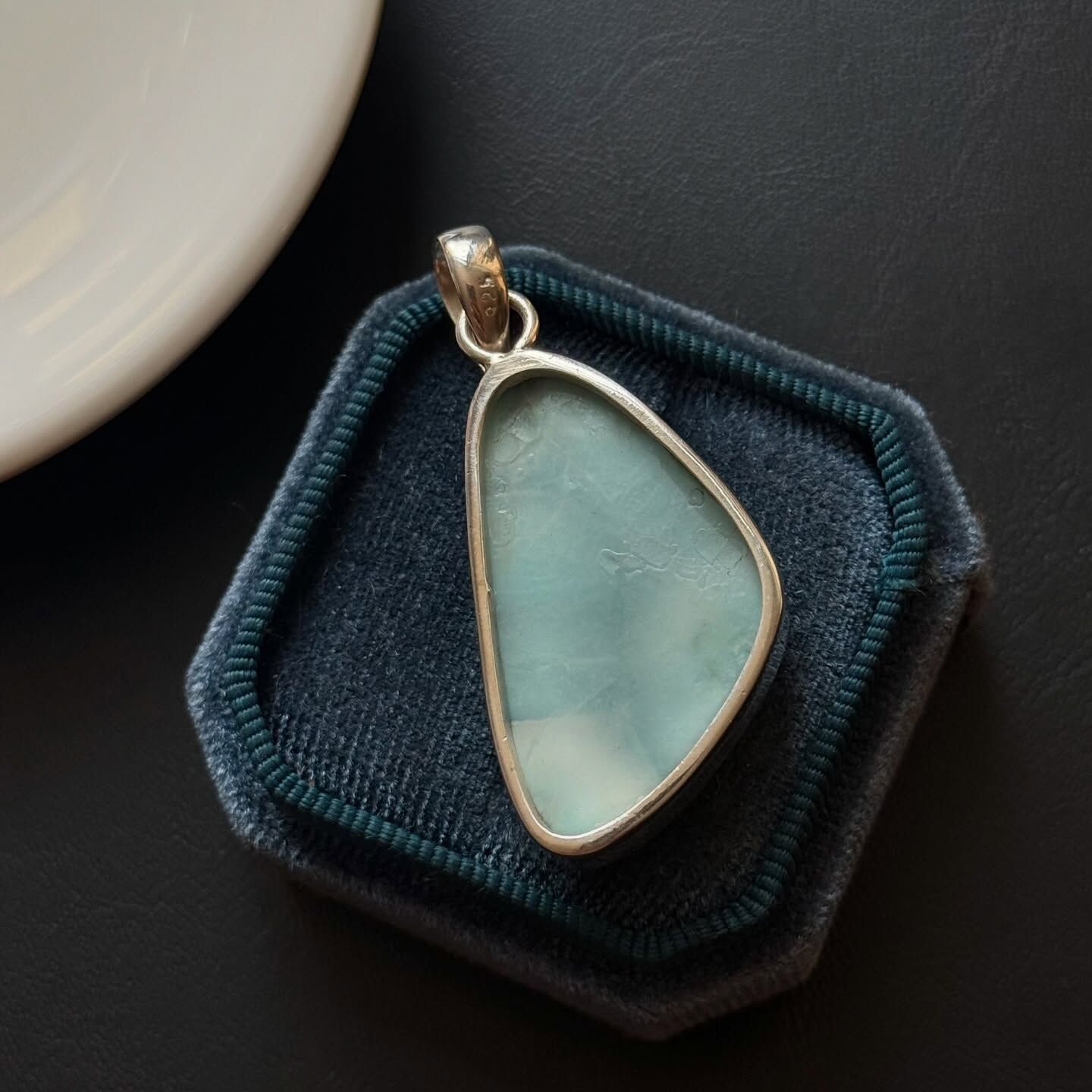 [原石] 拉利瑪海紋石 925銀項鏈