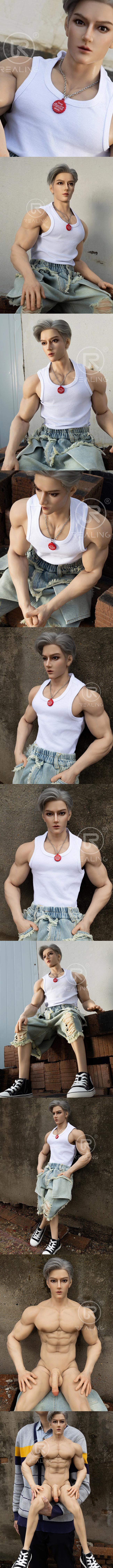 REALING 86cm瘦版 若川 男性擬真小娃娃 全矽膠材質 睿靈 silicone male sex small doll