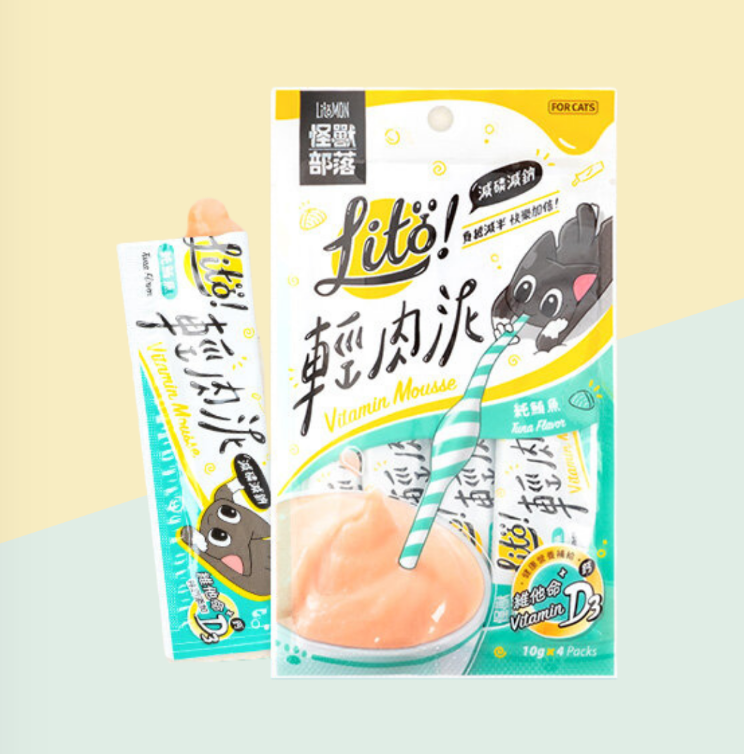 LITÖ! 輕肉泥貓條-純鮪魚(維他命D3) (10g x4條)