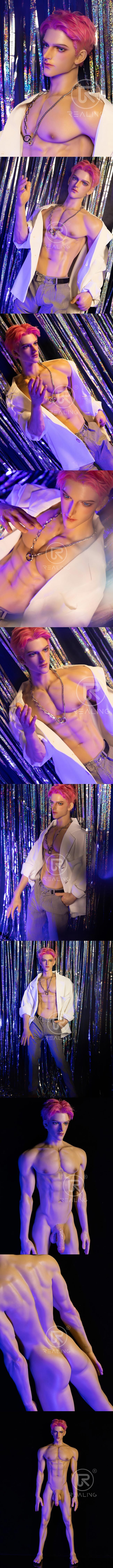 REALING 86cm壯版 銘柯 男性擬真小娃娃 全矽膠材質 睿靈 silicone male sex small doll