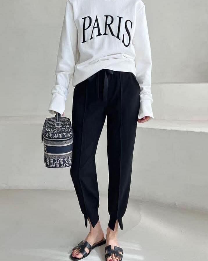 【休閒百搭的下開叉休閒棉褲】（現貨）