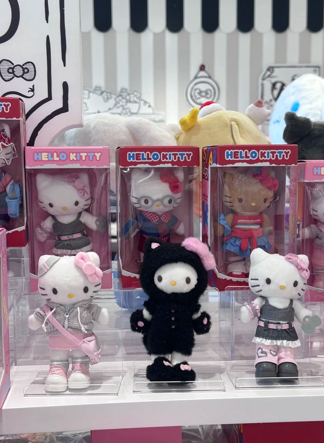 < 兩隻折100 > 三麗鷗 HELLO  KITTY  一天系列 長腿kitty