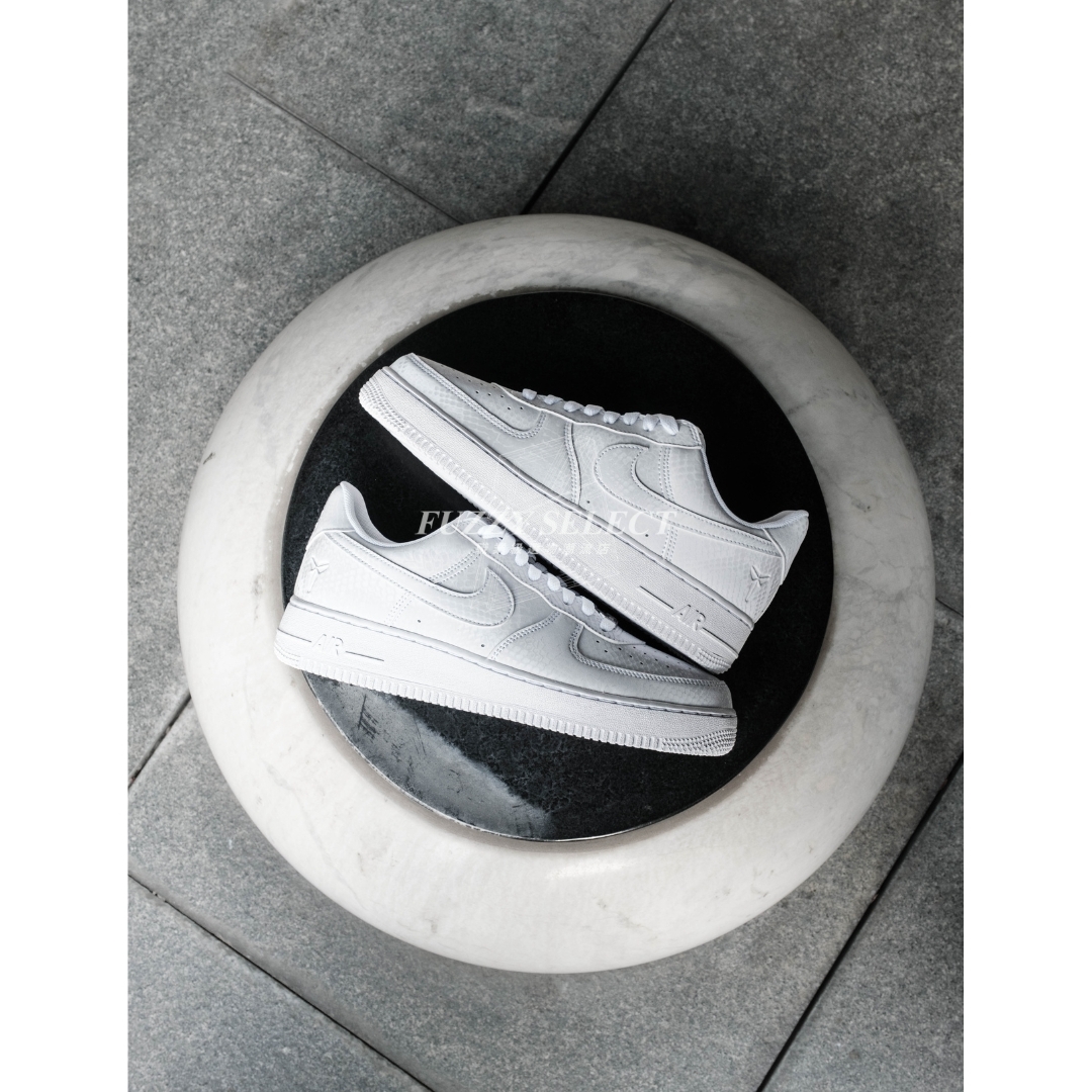 【逢甲FUZZY】Kobe Bryant x Nike Air Force 1 "Triple White"  蛇鱗白 刺繡 IB0018-100