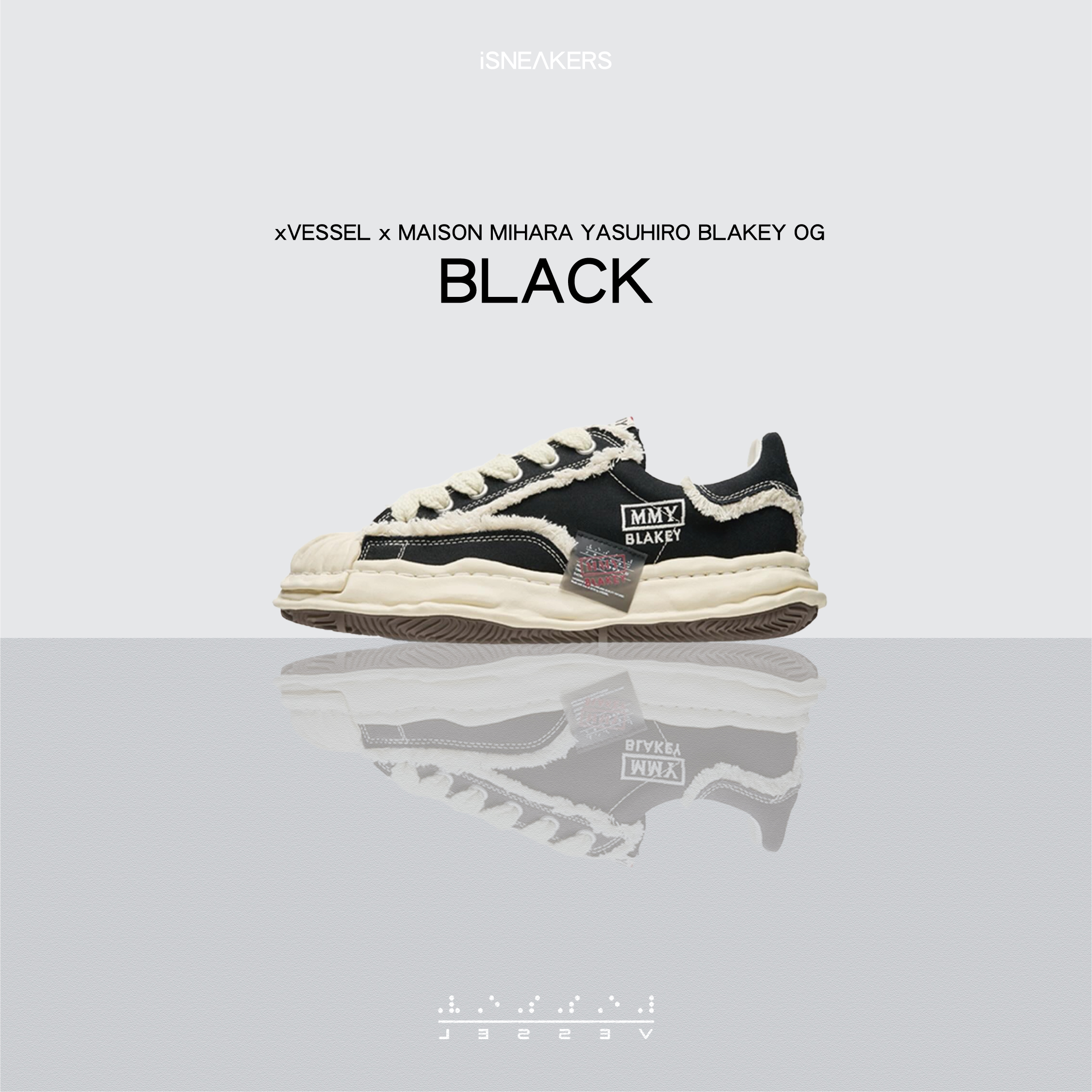 iSNEAKERS | xVESSEL x Maison Mihara Yasuhiro Blakey OG "Black" 三原康裕 黑色 C13FW713-BK
