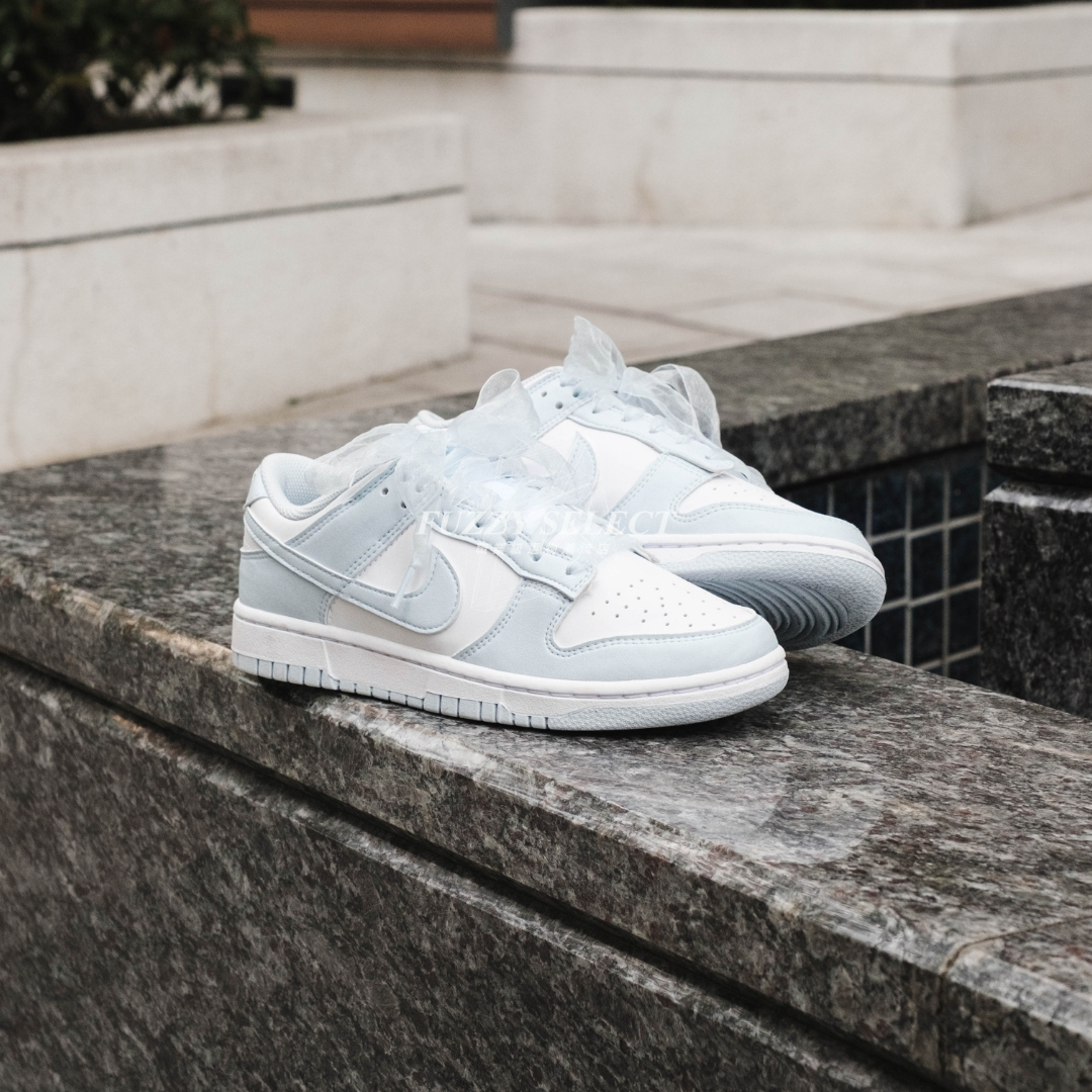 【逢甲 FUZZY】W Nike Dunk Low "Tint Blue" 絲巾 絲綢 緞帶 冰川藍 IB7311-100
