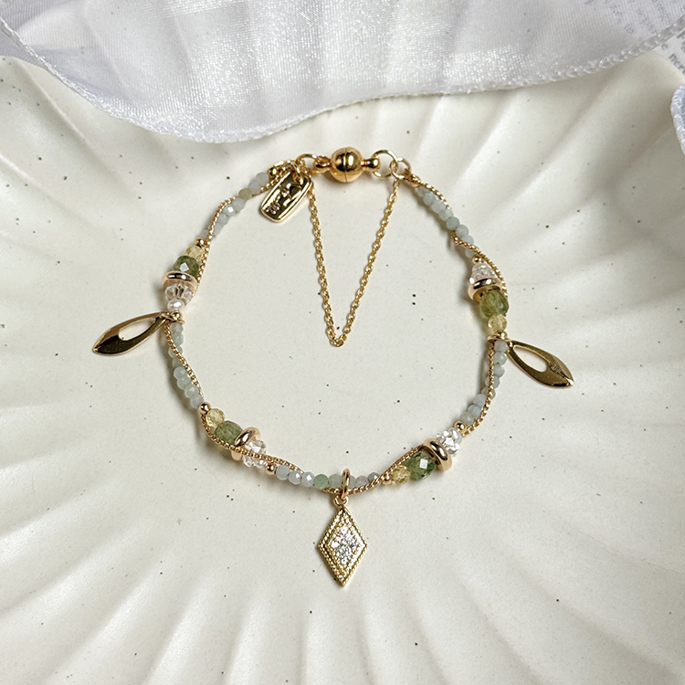 生日花 • 拾壹月拾陸 • 虎尾蘭 – 綠碧璽 – 手鍊