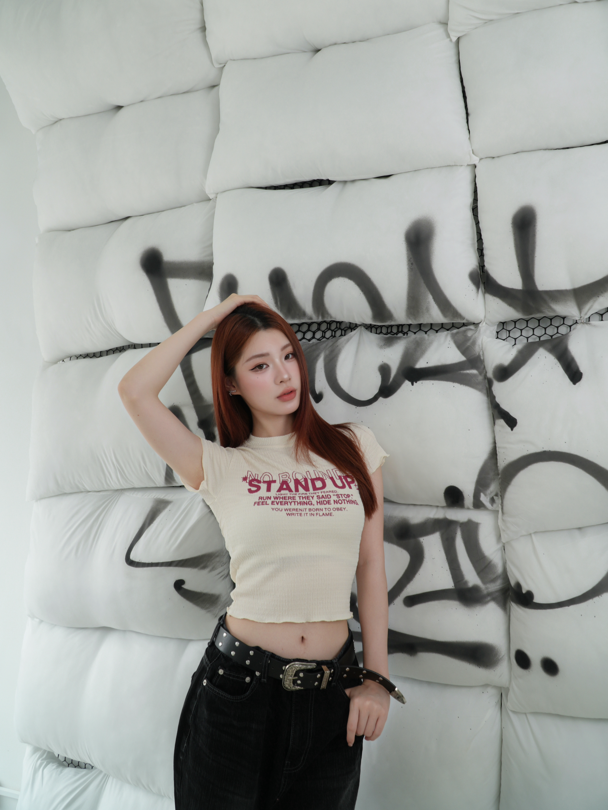 燙印修身日常短版Tee