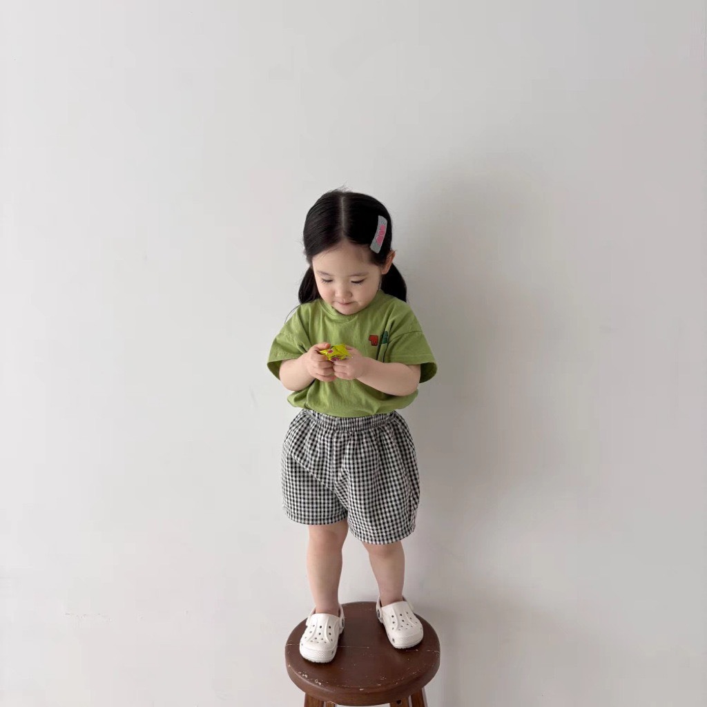 小格子百搭短褲