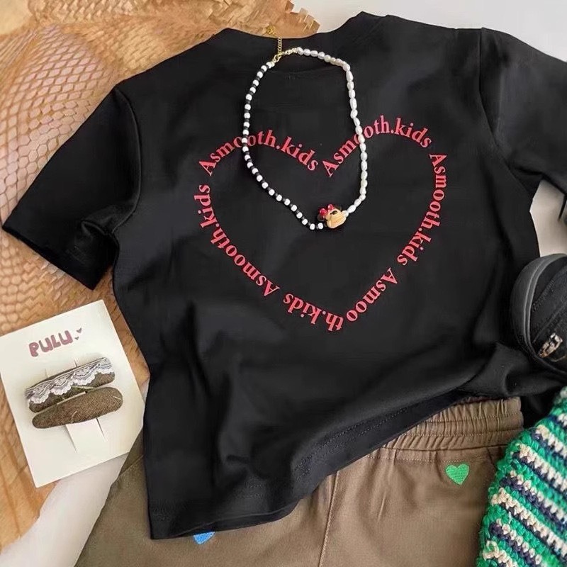 愛心英文印花T恤