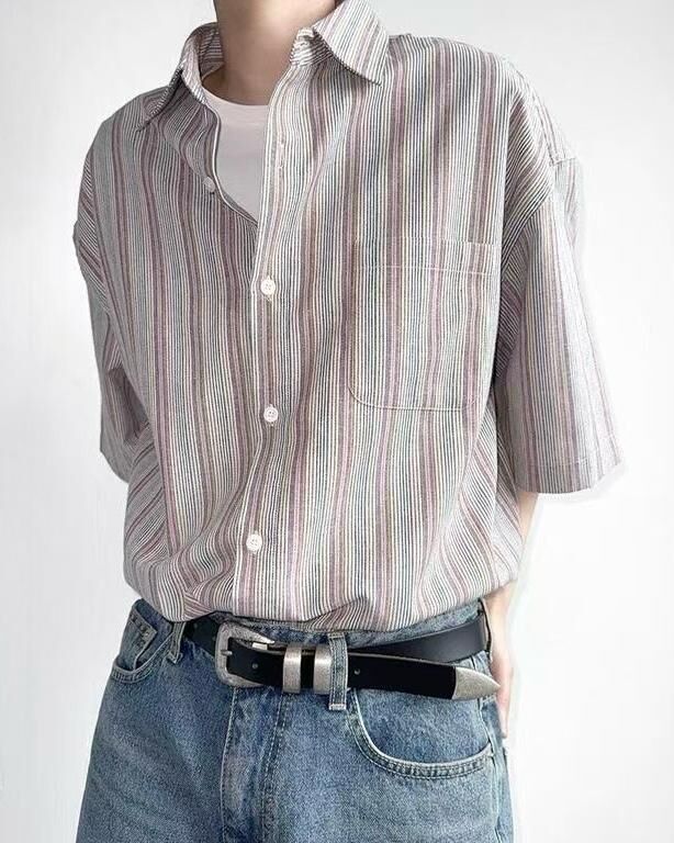 暗紋短袖恤衫 Vass-010S