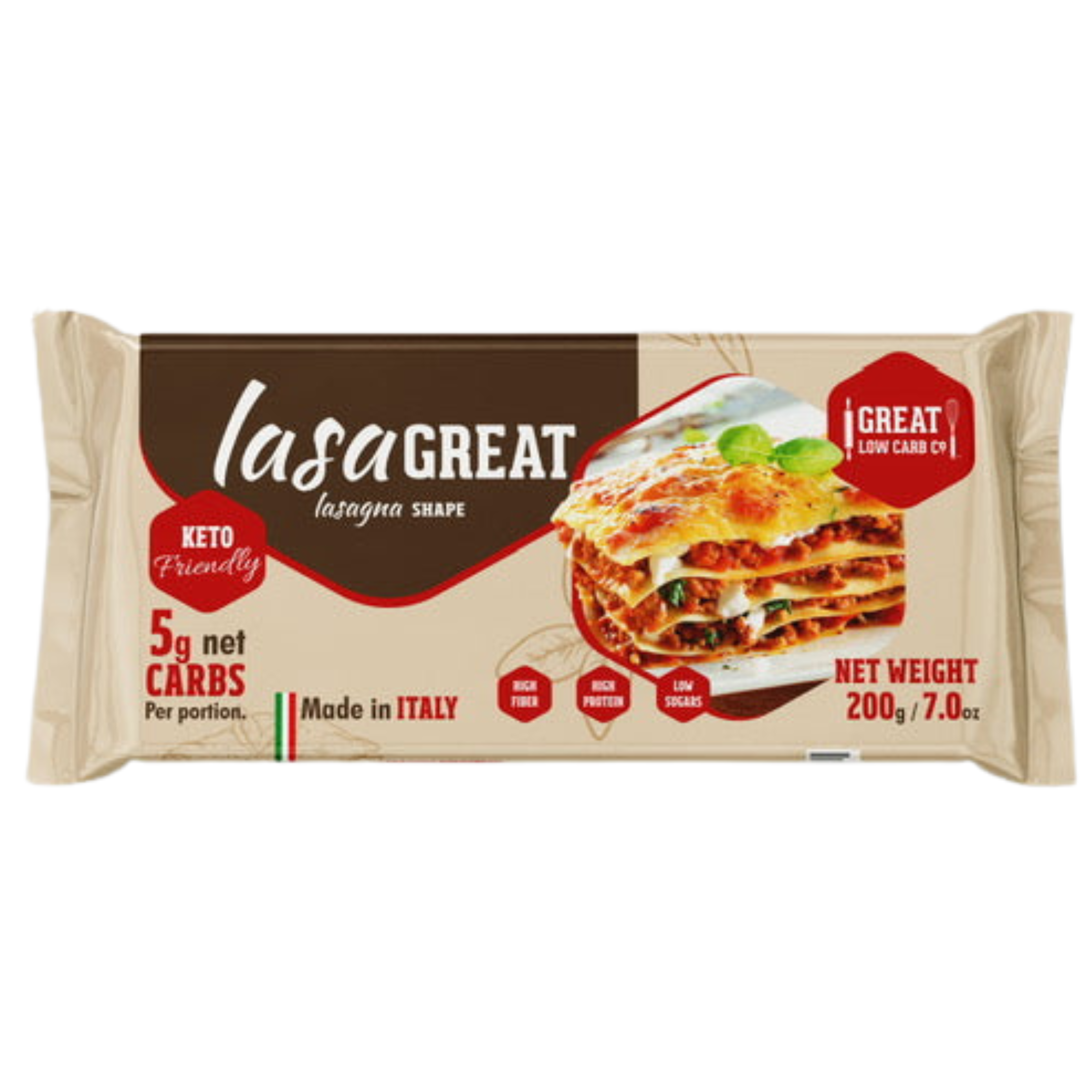 The Great Low Carb  低碳千層麵 #Lasagna 200g *不包括圖中配料