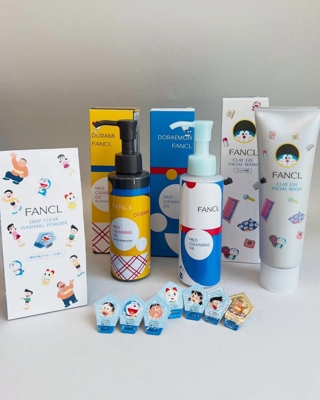 [限定] FANCL x DORAEMON Mild Cleansing Oil / Deep Clear Washing Powder / Clay Gel Facial Wash 多啦A夢聯乘卸妝油 & 潔面系列
