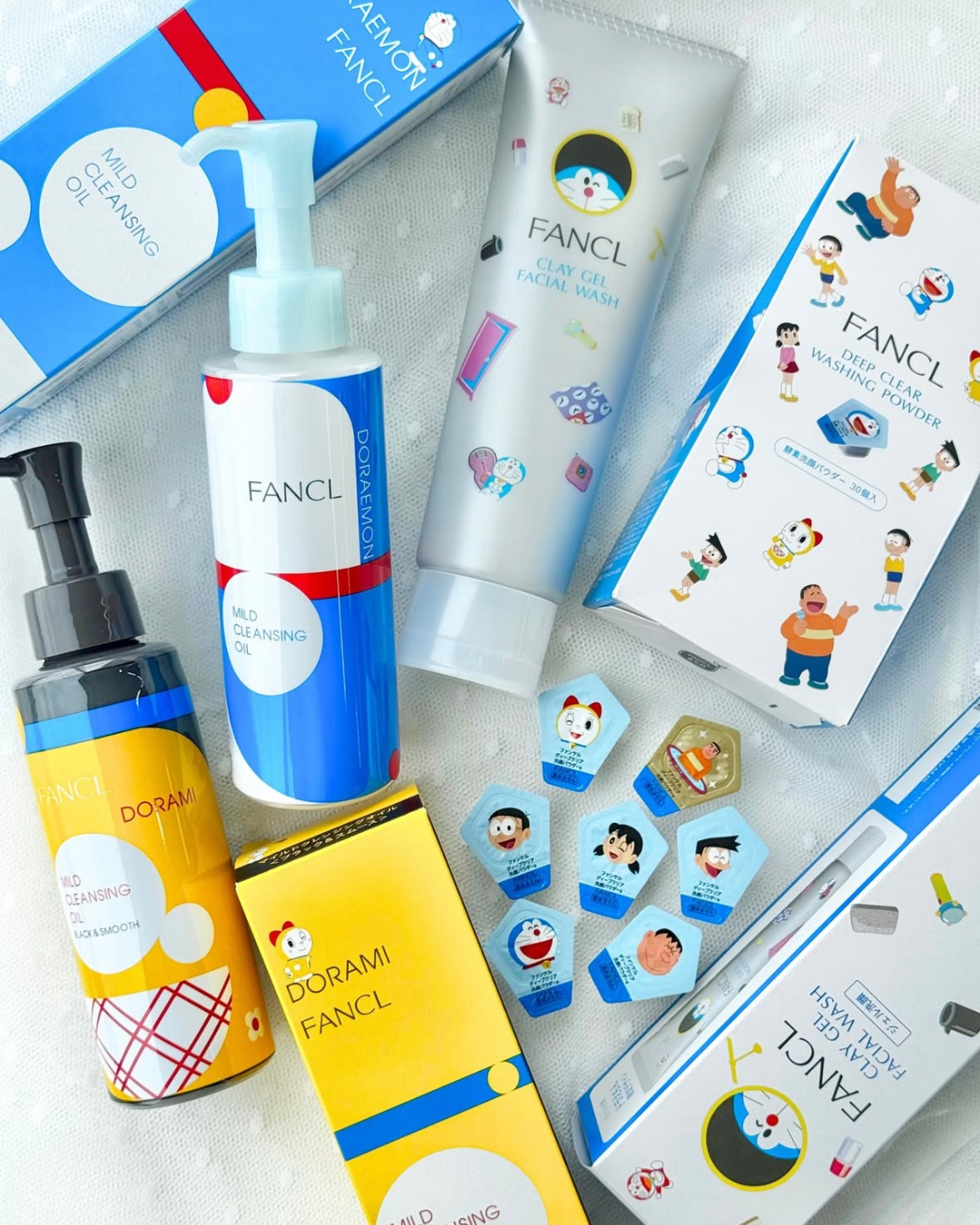 [限定] FANCL x DORAEMON Mild Cleansing Oil / Deep Clear Washing Powder / Clay Gel Facial Wash 多啦A夢聯乘卸妝油 & 潔面系列