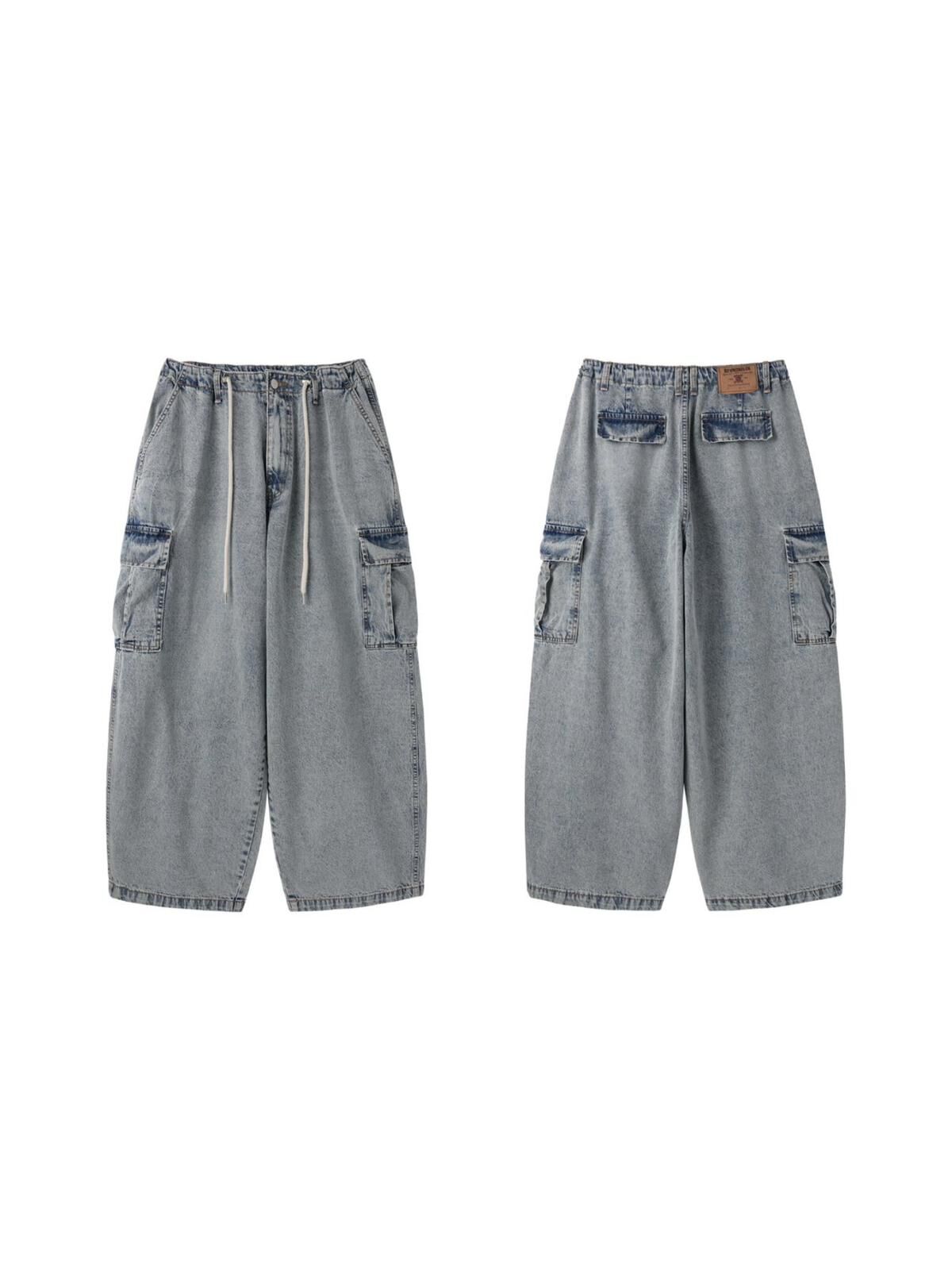 洗水鬆身工裝牛仔褲 VOID-123J