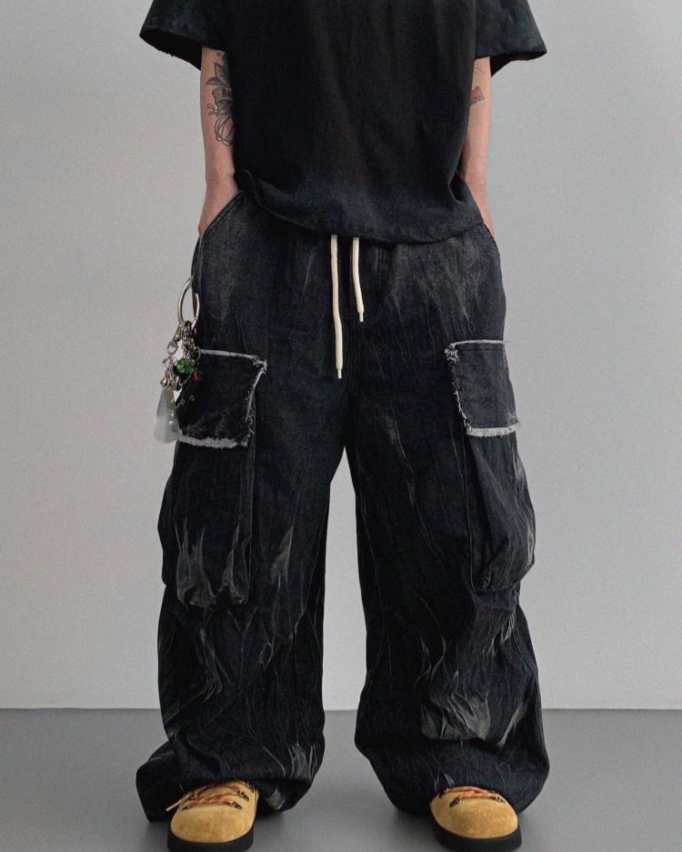 Dekki 抽繩工裝燈籠褲