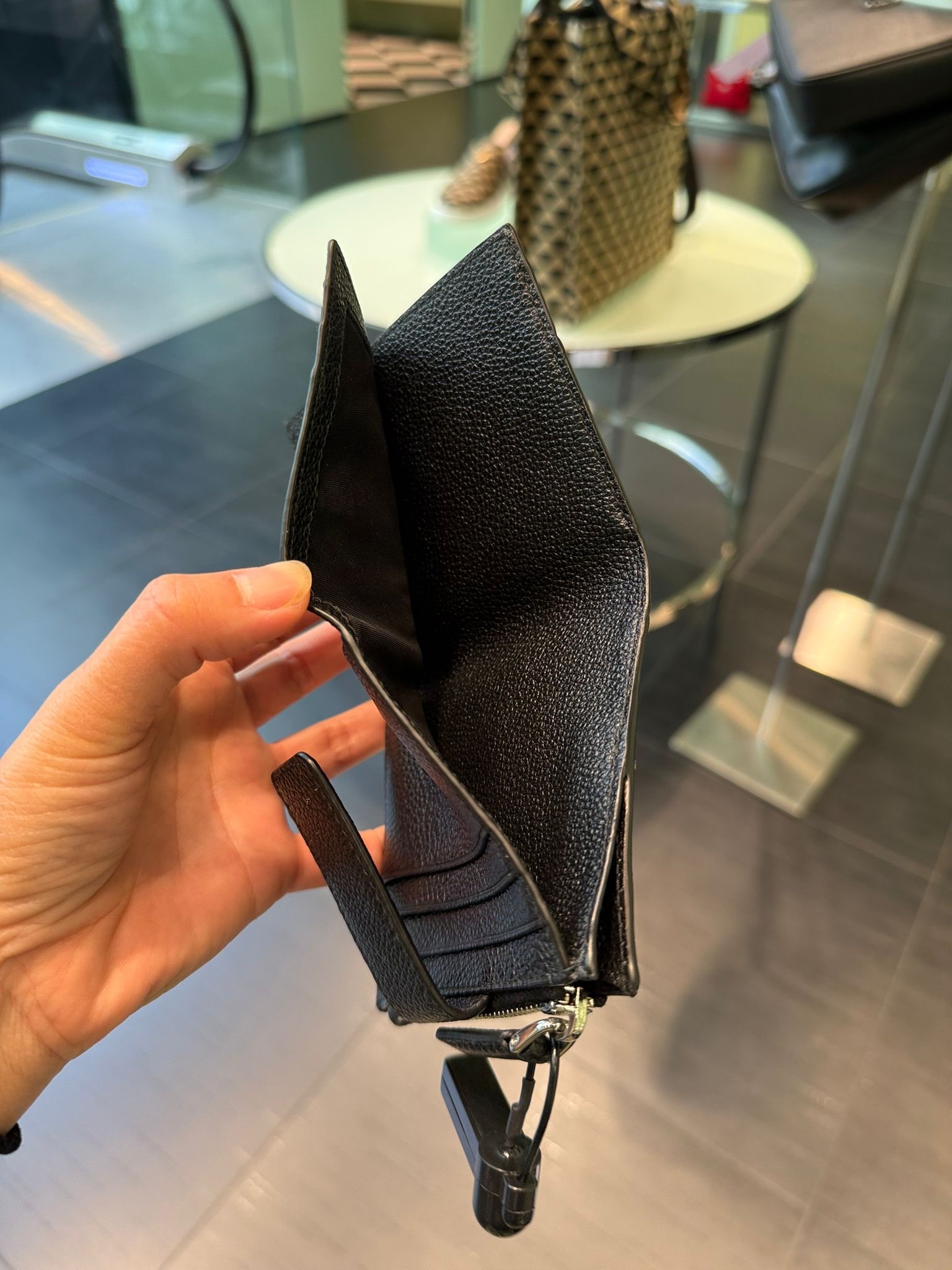 Prada Cardholder with closure strap Black 2MC0066