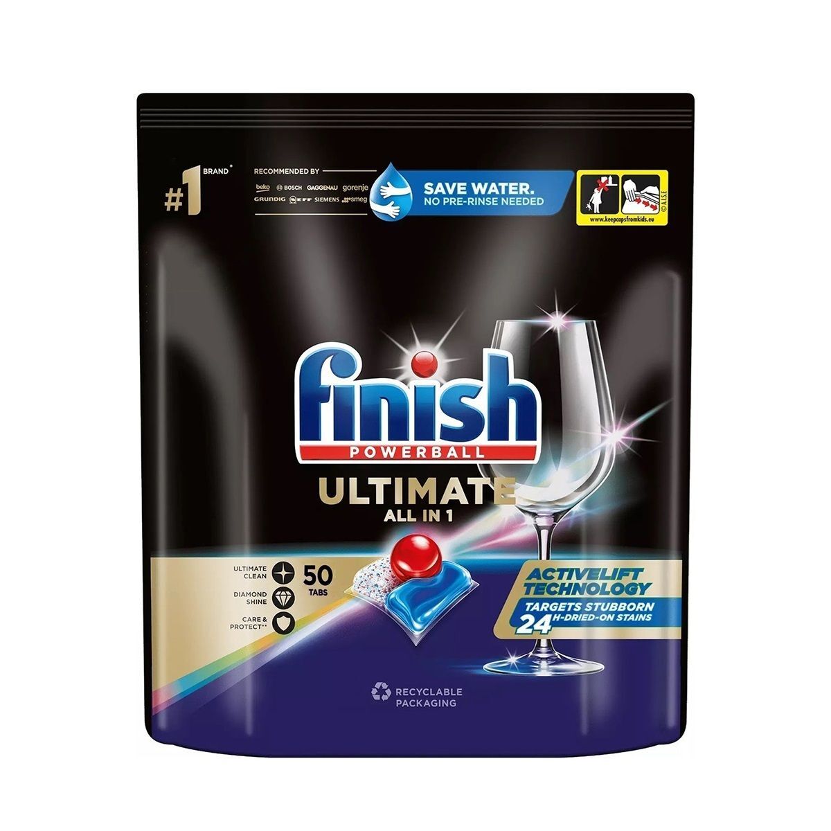 亮碟 - Powerball 量子極淨 多效合一洗碗凝珠 50粒裝 (平行進口)