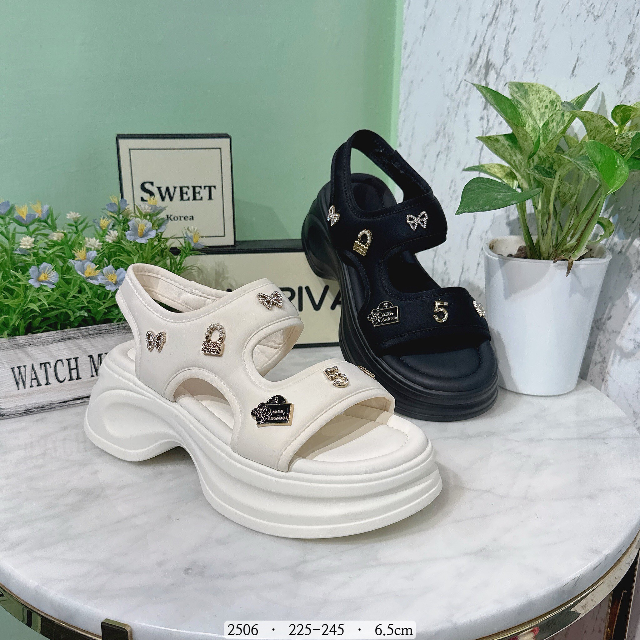 2506- 韓國小香風柔軟厚底涼鞋