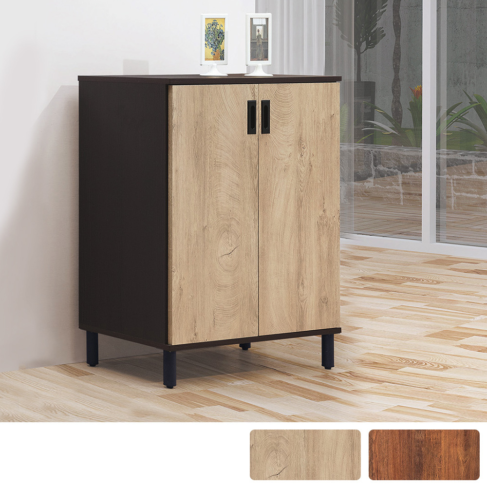 里奧卡2.7尺工業風二門鞋櫃(兩色可選)