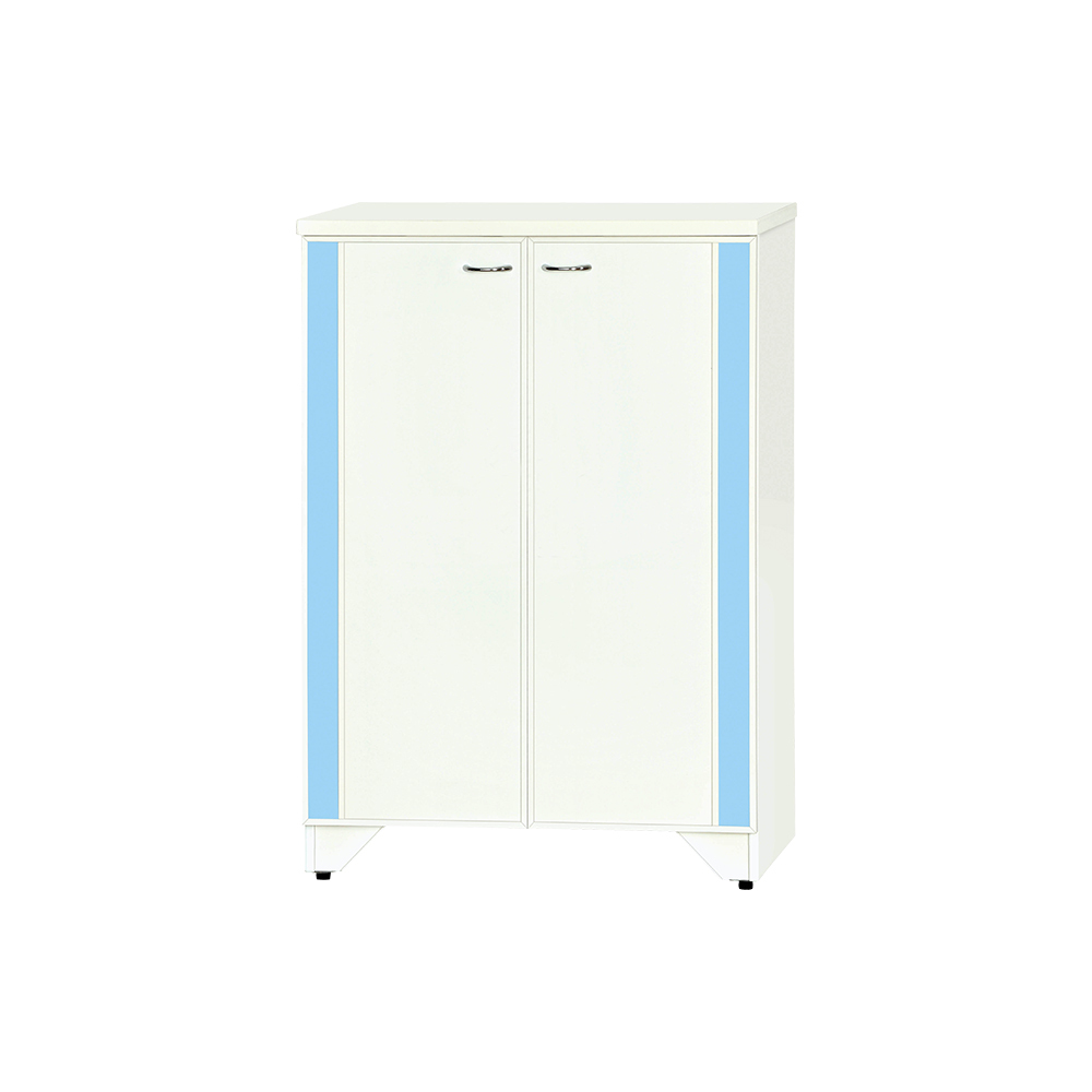 南亞塑鋼-2.4尺直飾造型二開門防水塑鋼鞋櫃