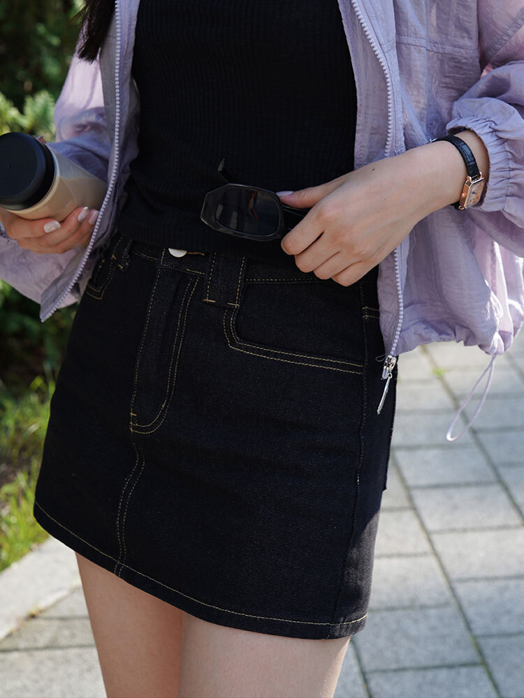 SALE800 寬褲耳牛仔短裙