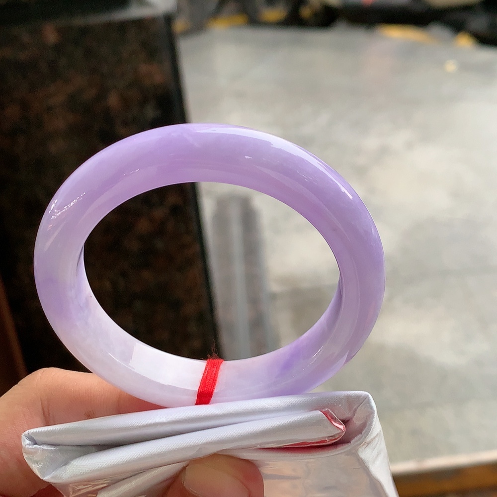 712363 53.8mm冰糯紫羅蘭翡翠手鐲 (52-54)