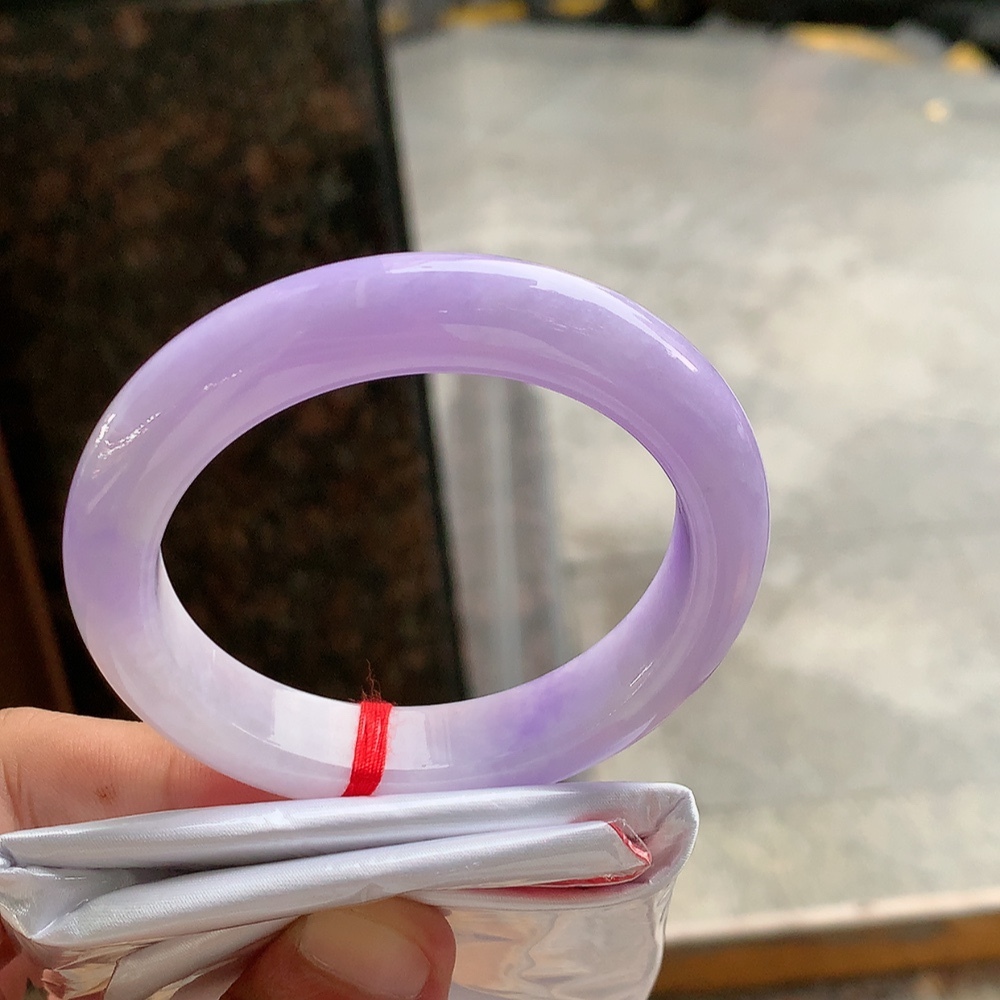 712363 53.8mm冰糯紫羅蘭翡翠手鐲 (52-54)