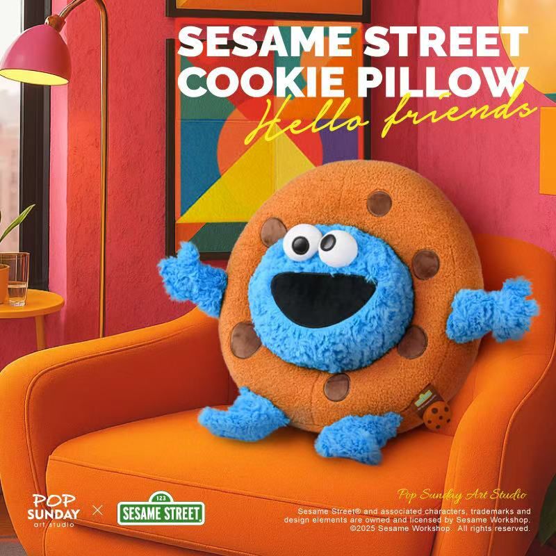 POPSUNDAY 芝麻街甜餅怪抱枕
