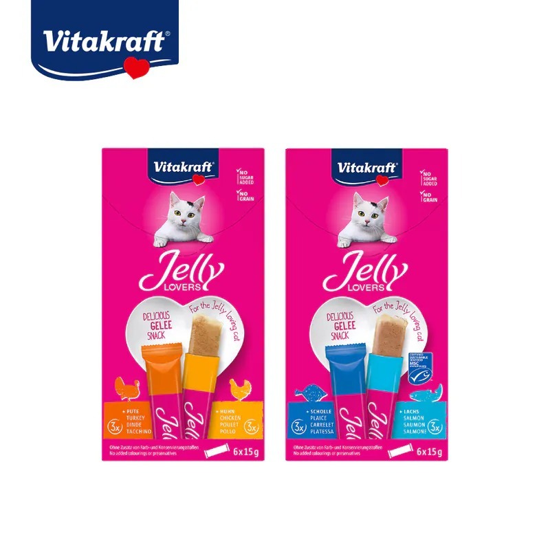 Vitakraft 衛塔卡夫 樂貓凍系列 15g/6入裝 貓肉凍 貓零食