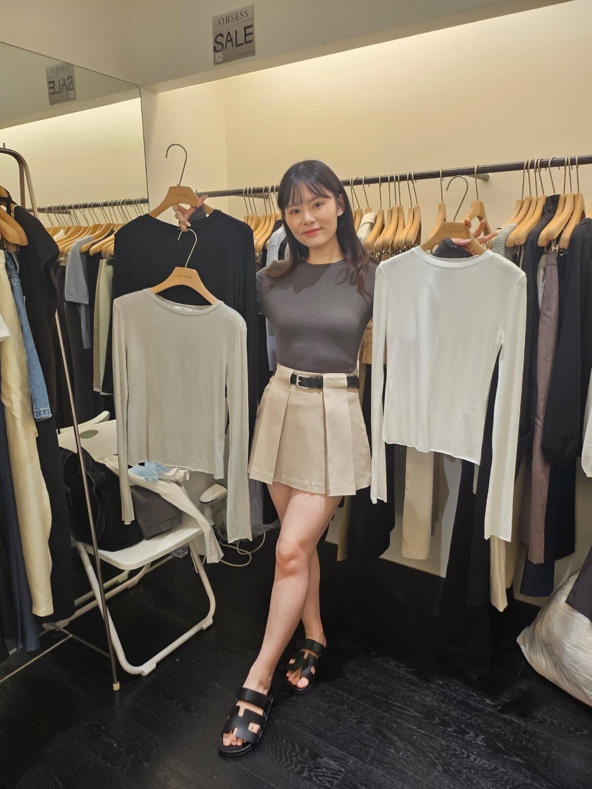 OB4604 天絲莫代爾長袖上衣 *特價* (優惠碼同充值購物金不適用)