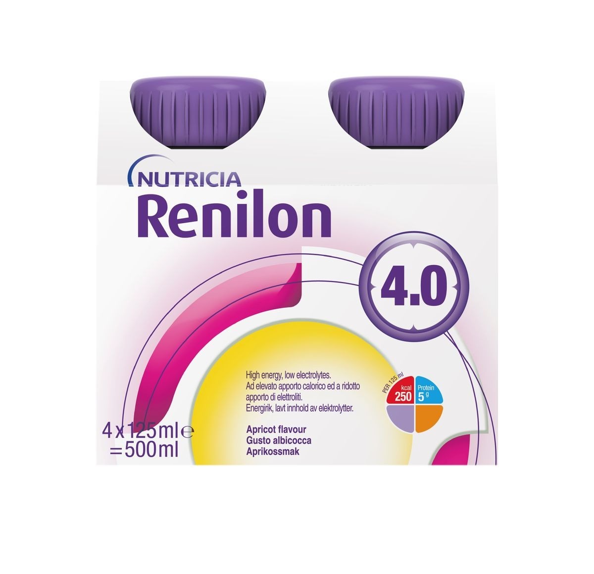 RENILON 腎宜康 4.0 腎病人士專用營養品 125毫升 (杏脯味) x 4