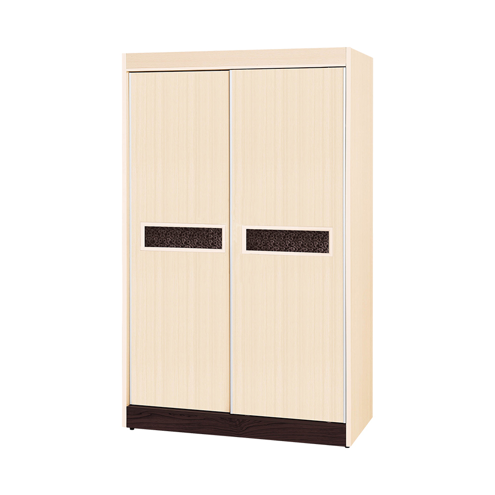 南亞塑鋼-洛娜4尺二推/拉門塑鋼衣櫃