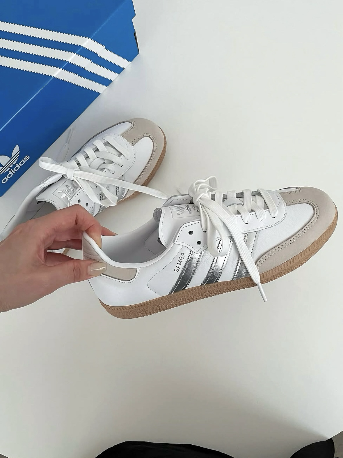 Adidas SAMBA “White silver” 板鞋 JI2725