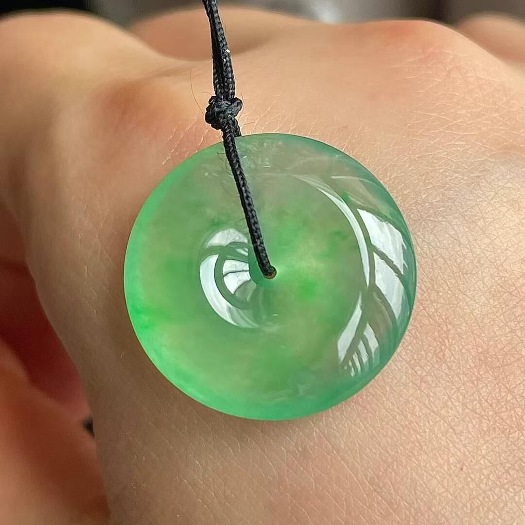 7125521 翡翠高冰陽綠平安扣吊墜 (19.8mm直徑)