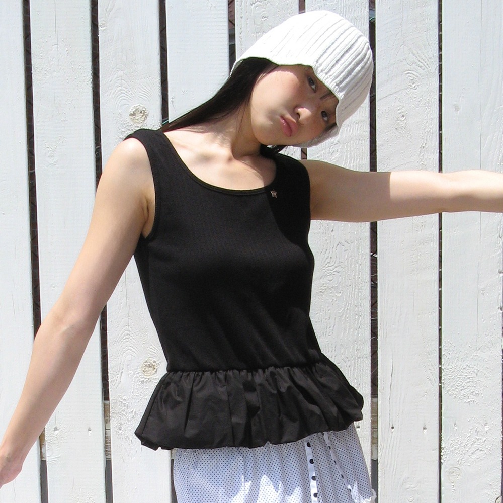 RONRON EYELET BALLOON SLEEVELESS