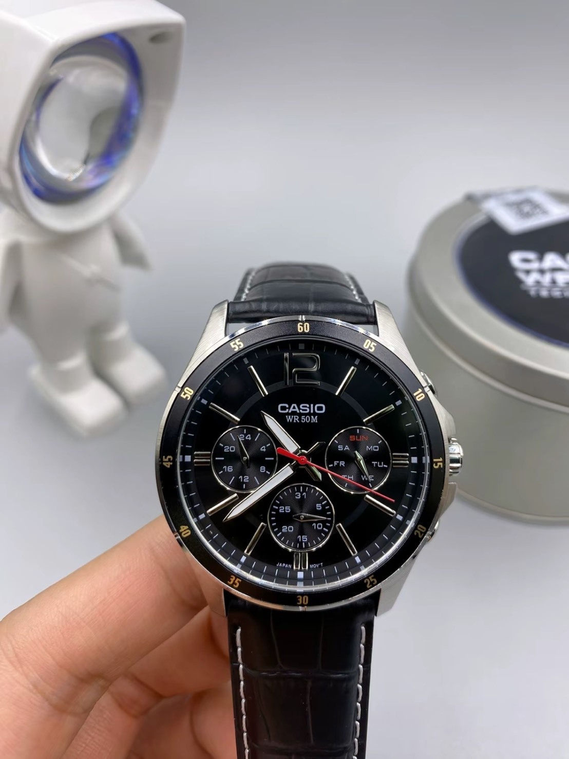 CASIO 卡西歐 STANDARD系列 三眼防水手錶 質感男、爸爸節禮物首推