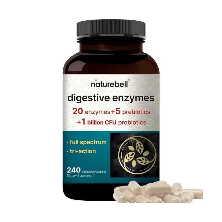 美國Naturebell Enzymes 20種超級酶酵素+ 5種益生元+10億益生菌 ,240粒膠囊