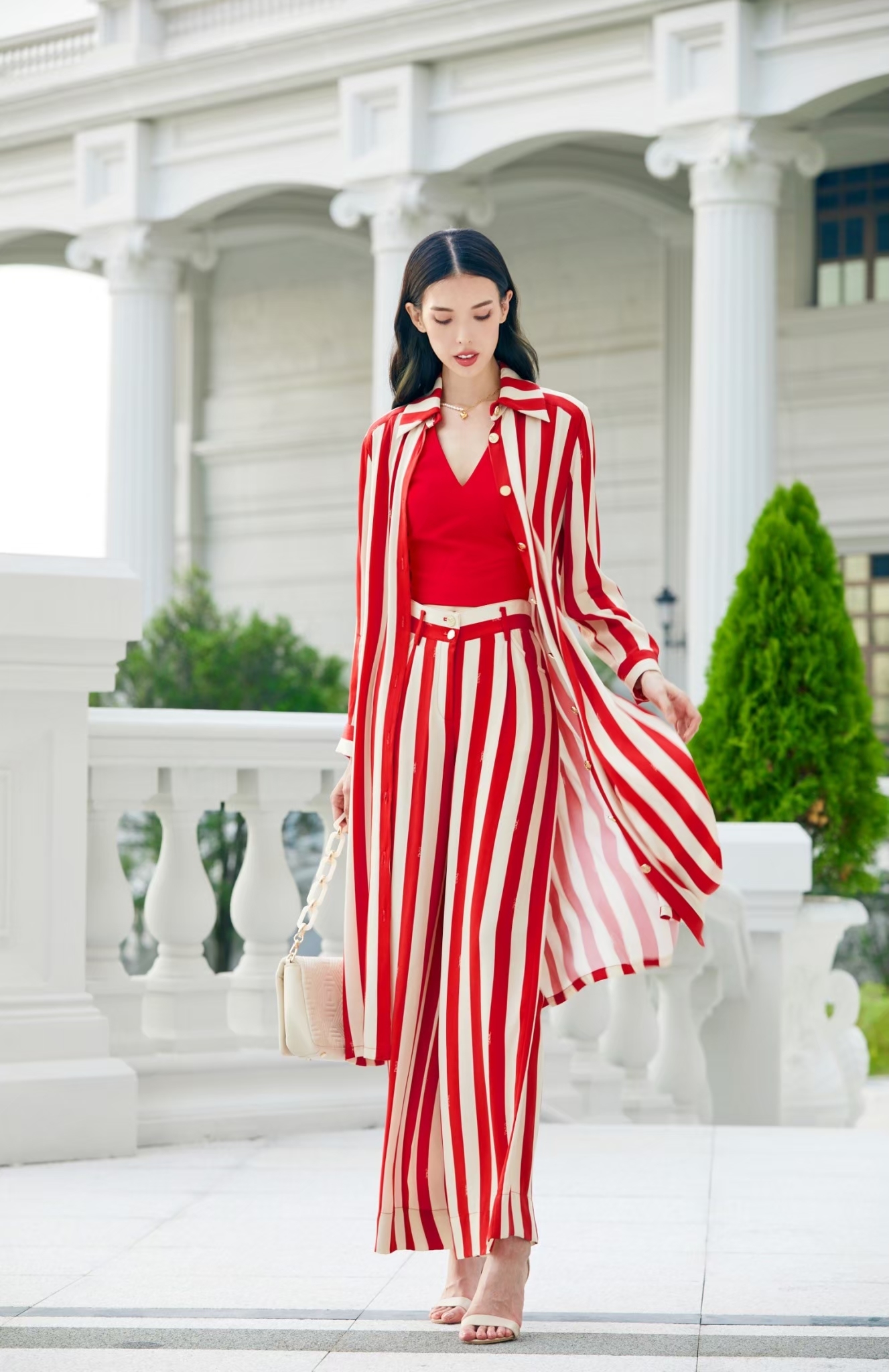 BC1EB008E1 濱海風情經典紅線條 (附本布帶)